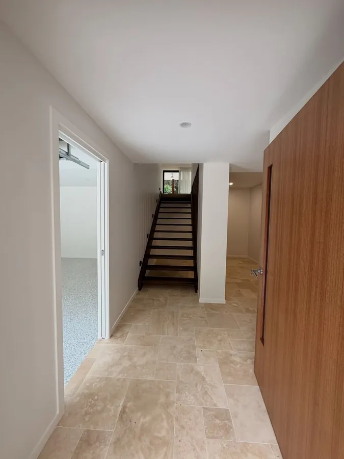 Painted interior hallway